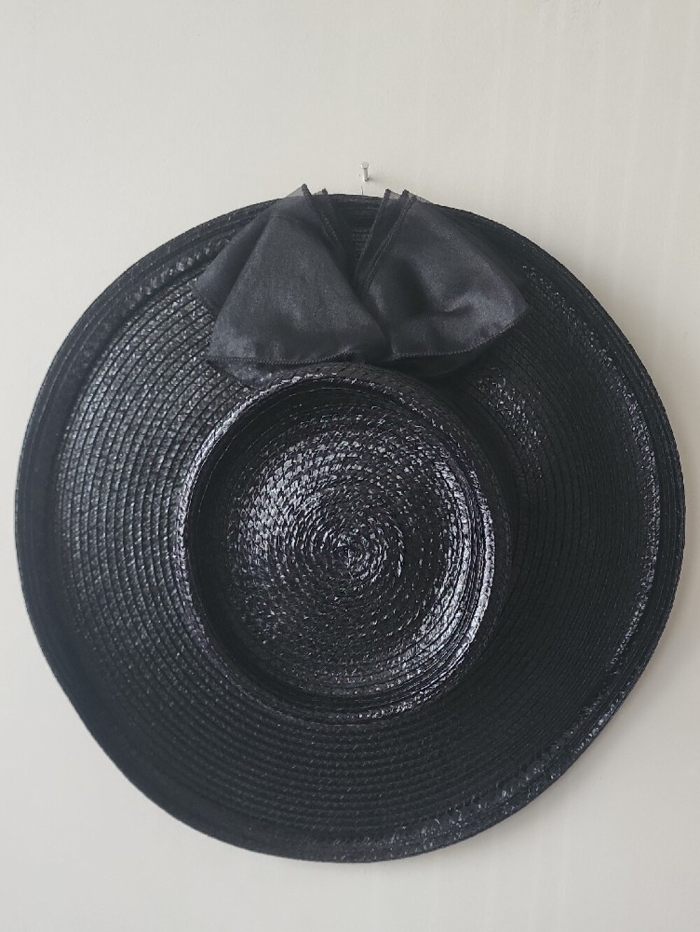 betmar Black Wide-Brim Straw Hat with Bow - Picture 16 of 16